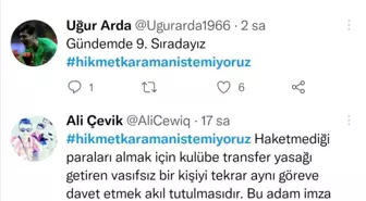 Kayserispor taraftarından 'Hikmet Karaman' isyanı