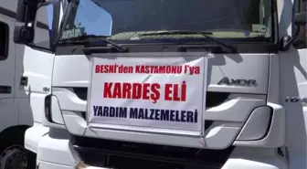 Adıyaman'dan Kastamonu'ya 2 tır yardım malzemesi