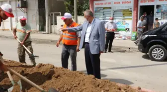 Bafra Belediye Başkanı Hamit Kılıç, yürütülen çalışmaları inceledi