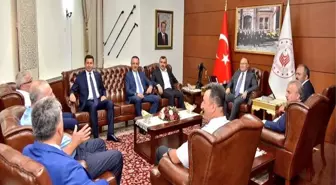 Milletvekillerimiz Hamdi Uçar,Ahmet Çolakoğlu,Bel. Bşk. Dr.Ömer Selim Alan, ZBEÜ Rektörü Prof.Dr. Mustafa Çufalı'dan Vali Mustafa Tutulmaz'a Ziyaret