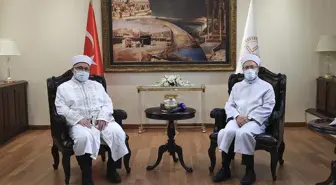 Diyanet İşleri Başkanı Erbaş, KKTC Din İşleri Başkanı Ünsal'ı kabul etti