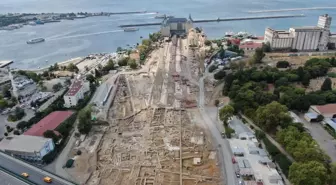 Haydarpaşa Garı çevresindeki kazılarda tarihi yapılar gün yüzüne çıkmaya devam ediyor