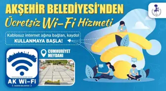 Akşehir Belediyesi'nden ücretsiz internet hizmeti