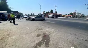 Mersin'de otomobil ve motosiklet çarpıştı: 3 yaralı