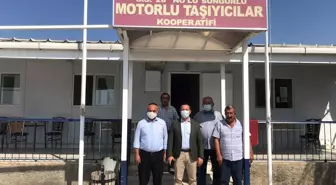 Kaymakam Görmüş kamyoncuların taleplerini dinledi