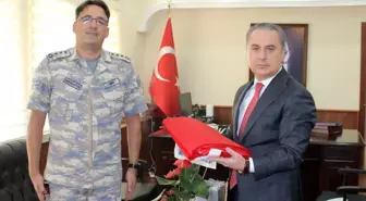 Anamur Garnizon Komutanı Albay Taner Tükel'den, Kaymakam Bilal Bozdemir'e ziyaret