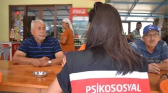 MARMARİS'TE YANGIN MAĞDURLARINA PSİKOLOJİK DESTEK