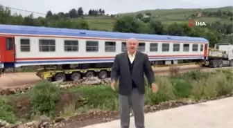 Bin 500 rakımlı yaylada tren vagonları