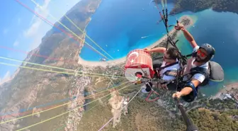 Tekirdağlı davulcu Fethiye'de gökyüzünde ve denizin altında davul çaldı