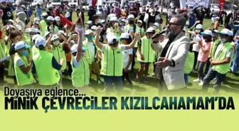 Çevreci çocuklar Kızılcahamam'da doyasıya eğlendi