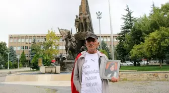 Kızı PKK tarafından kaçırılan baba, İzmir'den Ankara'ya yaptığı umut yürüyüşünde Uşak'a ulaştı