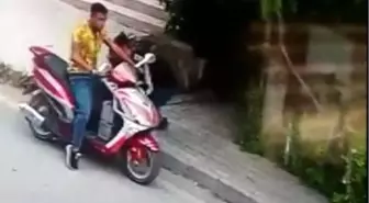 Motosikletle gelip aküleri böyle çaldılar