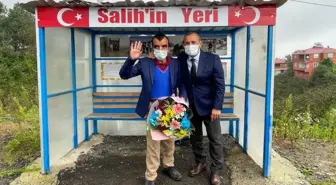 Ordu Valisi Sonel, Gürgentepeli Salih'i kendisi için konulan durakta ziyaret etti