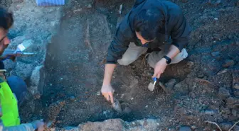 Yol yapım çalışmasında tarihi lahit mezar bulunan alanda yeni eserler ortaya çıkıyor