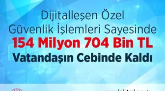 Geçen yıl yaklaşık 2 milyon 'özel güvenlik işlemi' dijital ortamda yapıldı