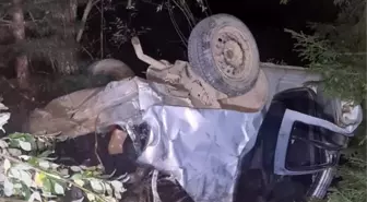 Aracıyla 50 metrelik uçuruma düşen yaşlı adam hayat kaybetti