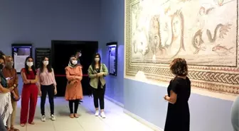 Gaziantep Zeugma Mozaik Müzesi'nde yürütülen çalışmalara katılan genç gönüllüler, hem müzeciliği öğreniyor hem de deneyim kazanıyor