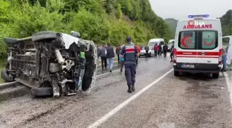 Bartın'da işçi servisi devrildi: 11 yaralı