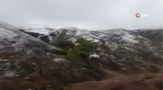 Bayburt'un yüksek kesimlerinde kar yağışı etkili oldu