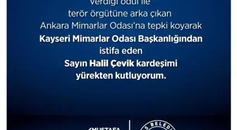 Mimarlar Odası Kayseri Şube Başkanı Çevik istifa etti