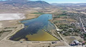 Kuraklıktan etkilenen Ulaş Gölü'nde balık ölümlerini önlemek için çalışma başlatıldı (2)