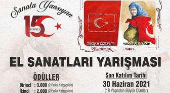Kayseri'de 'Sanata Yansıyan 15 Temmuz El Sanatları' yarışmasına başvurular başladı