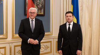 Ukrayna Devlet Başkanı Zelenskiy, Almanya Cumhurbaşkanı Steinmeier ile Kiev'de görüştü