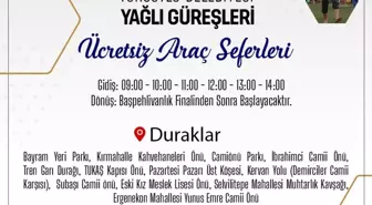 Turgutlu Belediyesinden yağlı güreşlere ücretsiz servis