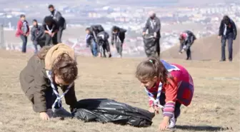 PALANDÖKEN'DEN POŞET POŞET ÇÖP TOPLADILAR