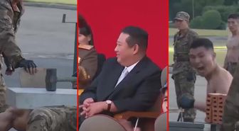 Kuzey Kore askerlerinden gövde gösterisi! Betonu yumruklarıyla parçalayıp, cam ve bıçakların üstüne yattılar