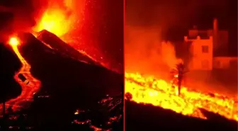 La Palma Adası'ndaki volkandan çıkan lavlar son 24 saatte 90 evi daha yakıp geçti