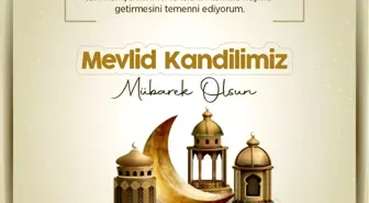 BAŞKAN İZZETTİN YILMAZ MEVLİD KANDİLİ'Nİ KUTLADI