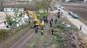 İçme suyu havzasına kaçak yapılmak istenen depo belediye ekiplerince yıkıldı