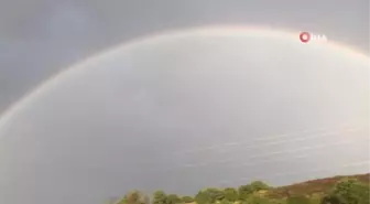 Çanakkale'de çifte gökkuşağının mest eden görüntüsü