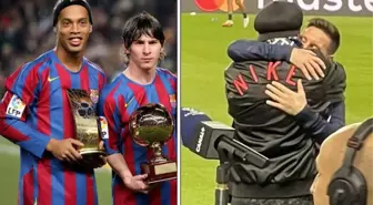 Ronaldinho'nun son hali herkesi duygulandırdı! Messi, ustasına doya doya sarıldı