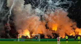 Türkiye'de olsa ceza yağar! Beşiktaş'ın grubundaki maçta stadı ateşe verdiler