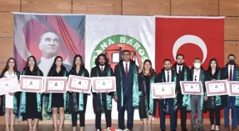 Adana'da stajını tamamlayan 14 avukat mesleğe başladı