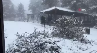 Limni Gölü beyaza büründü.. İşte kartpostallık manzara