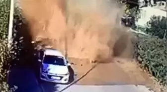 Bodrum'da isale hattı patladı, o anlar kamerada