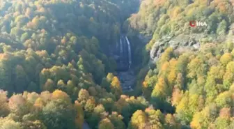 Suuçtu Şelalesi'nde sonbahar güzelliği