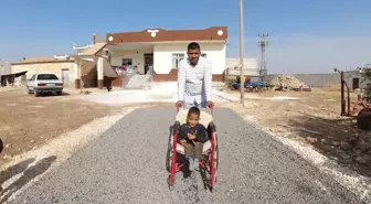 Harran'da engelli çocuğun yol talebi yerine getirildi