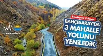 Bahçesaray'da 3 mahalle yolu yenilendi