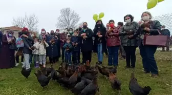 Edirne'de 350 kadın girişimciye, 36 bin 750 gezen tavuk dağıtıldı