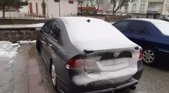 Aksaray'ın yüksek kesimlerine mevsimin ilk karı yağdı