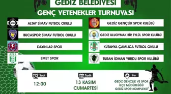 Gediz'de 'Genç Yetenekler Futbol Turnuvası' düzenlenecek