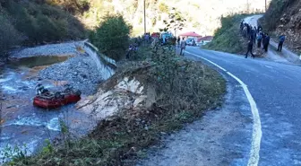 Giresun'da kamyonetin dereye yuvarlandığı kazada bir kişi öldü, iki kişi yaralandı