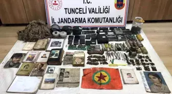 Tunceli'de mühimmat ve yaşam malzemeleri ele geçirildi