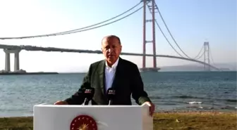 Cumhurbaşkanı Erdoğan, 1915 Çanakkale Köprüsü Son Tabliye Montaj Töreni'ne katılarak konuşma yaptı