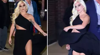 Yaptığı hareket Lady Gaga'ya pahalıya mal oldu! Rüzgar esince eteğinin hepsi havalandı