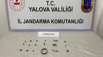 Yalova'da yol kontrol noktasında 18 adet tarihi eser ele geçirildi